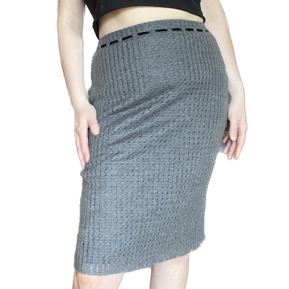 Armani Exchange - knitted pencil skirt with built in lace belt. Size S